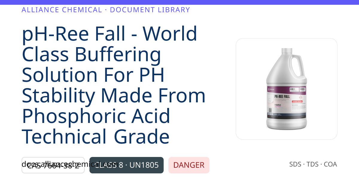 pH-Ree Fall - World Class Buffering Solution For PH Stability Made From ...