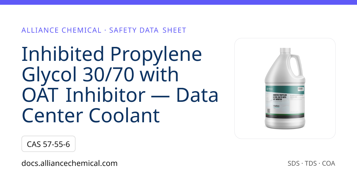 Inhibited Propylene Glycol 30/70 with OAT Inhibitor — Data Center ...