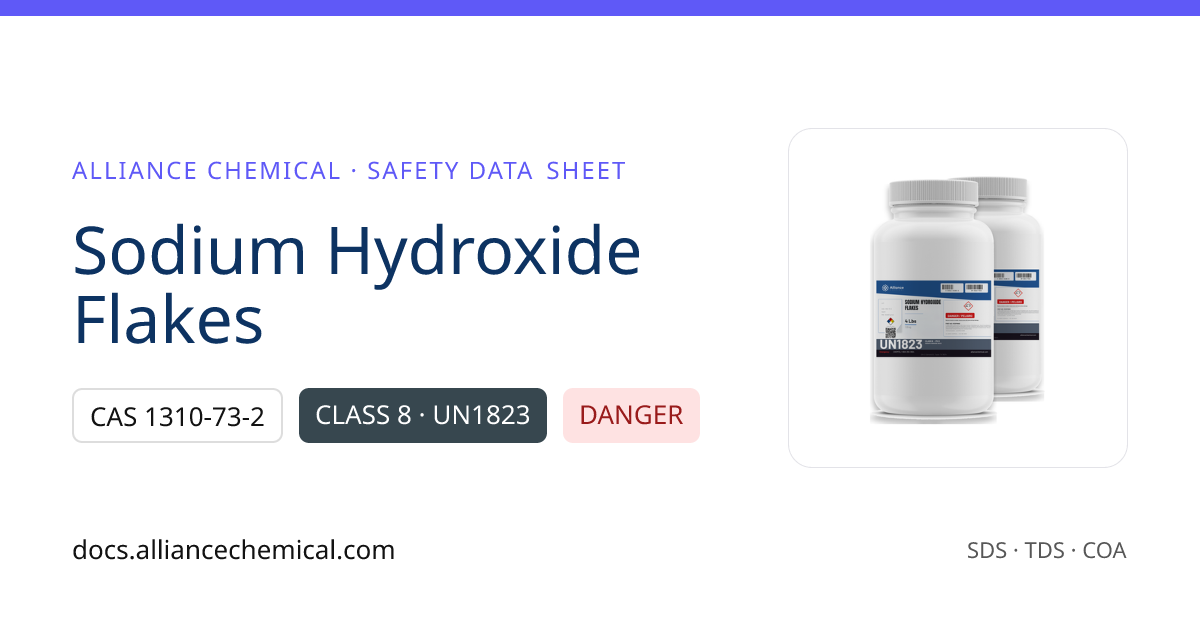 Sodium Hydroxide Flakes — Safety Data Sheet | Alliance Chemical